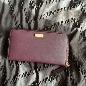 Kate Spade Burgundy Zip Wallet